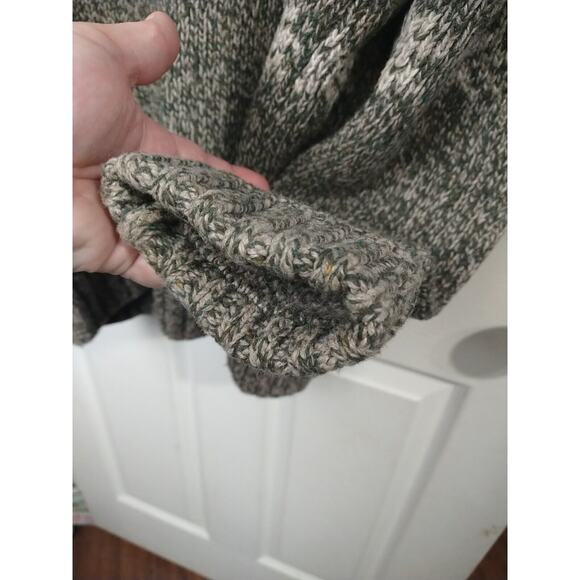 L.L. Bean Men's M Sweater Lambswool Blend Cowl/Shawl Neckline Heavy Cabin Core - Picture 8 of 11